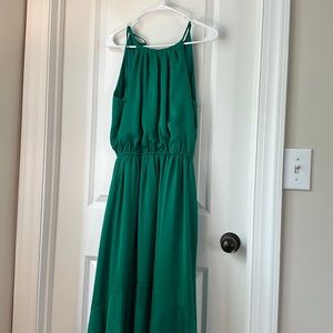 Green midi dress
